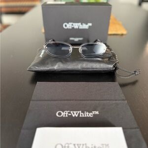 Off-White Silver Sunglasses